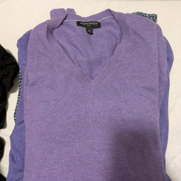 Purple Banana Republic L + XL Sweaters ( Silk+Cashmere+Cotton) - Picture 1 of 2